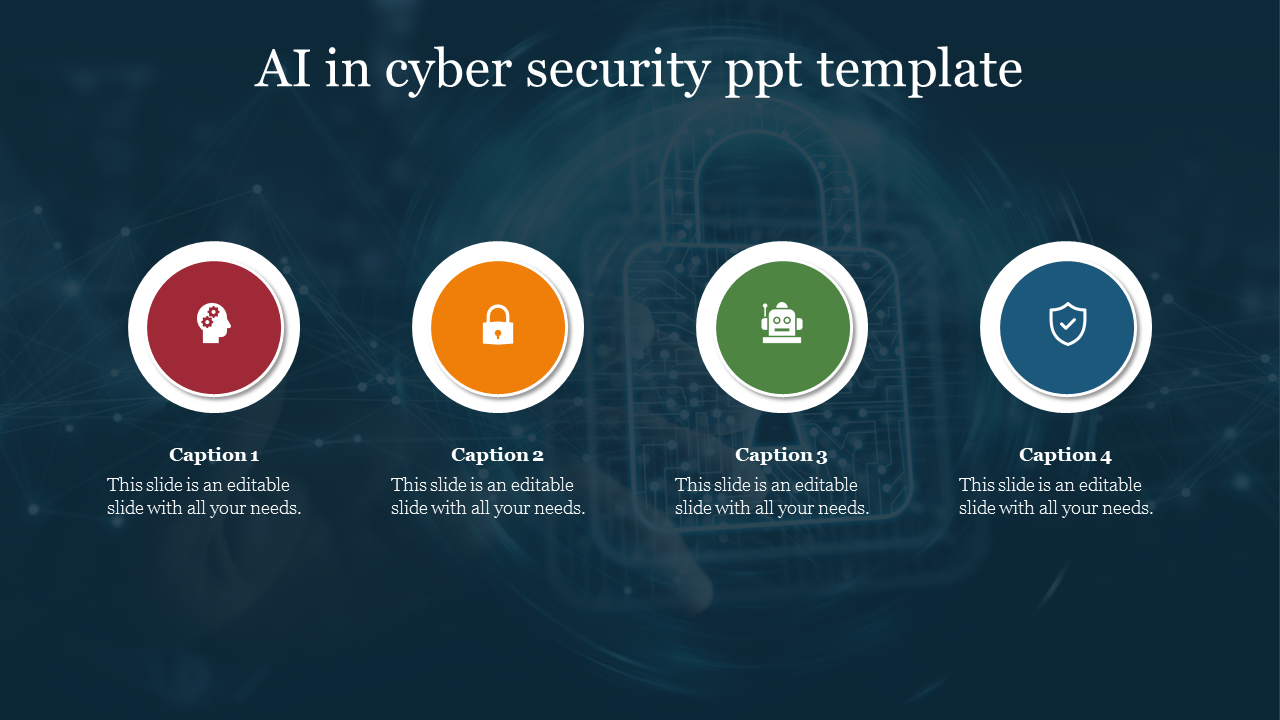 MultiColor AI Cyber Security PowerPoint PPT Template